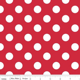 Medium Dots in Red Riley Blake Fat Quarter Cut