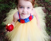 The Snow White Tutu Dress & Headband- Birthday, Halloween, Costume, Pageant, baby girl, infant, toddler, child