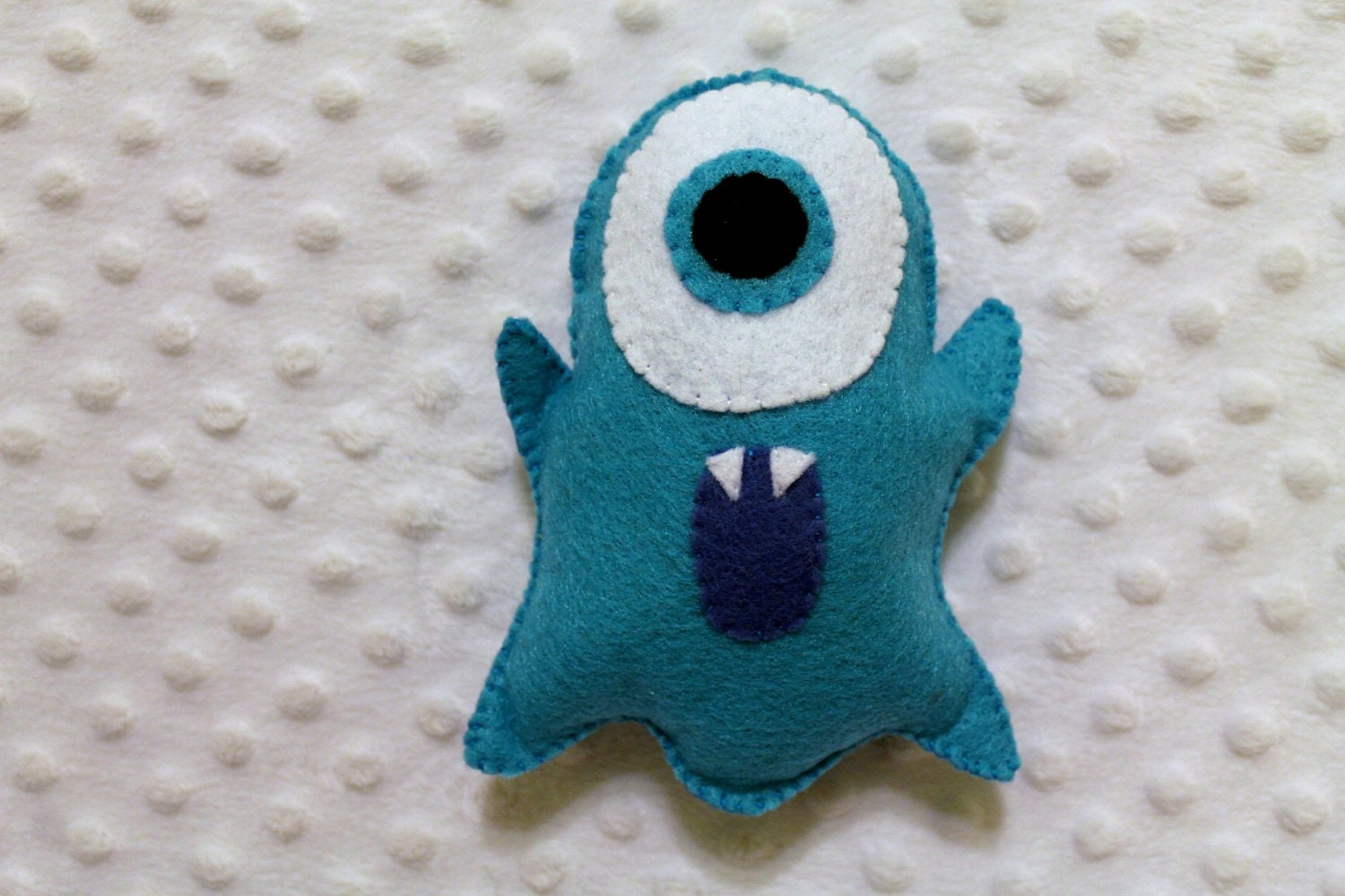 Little Monster Baby Rattle Handmade
