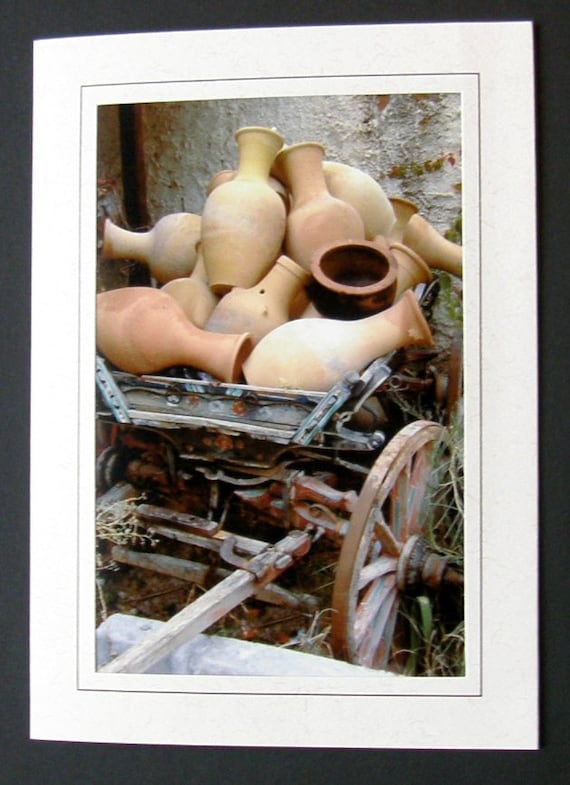 Wagon of Turkish Pottery Greeting/Note Card