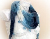 Fall Winter Accessory,Wedding Scarflette,Scarf with  Crochet Fringed Cowl , Women Fashion Lacy Knit Neckwarmer