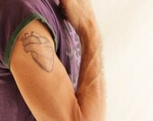 anatomical heart temporary tattoo