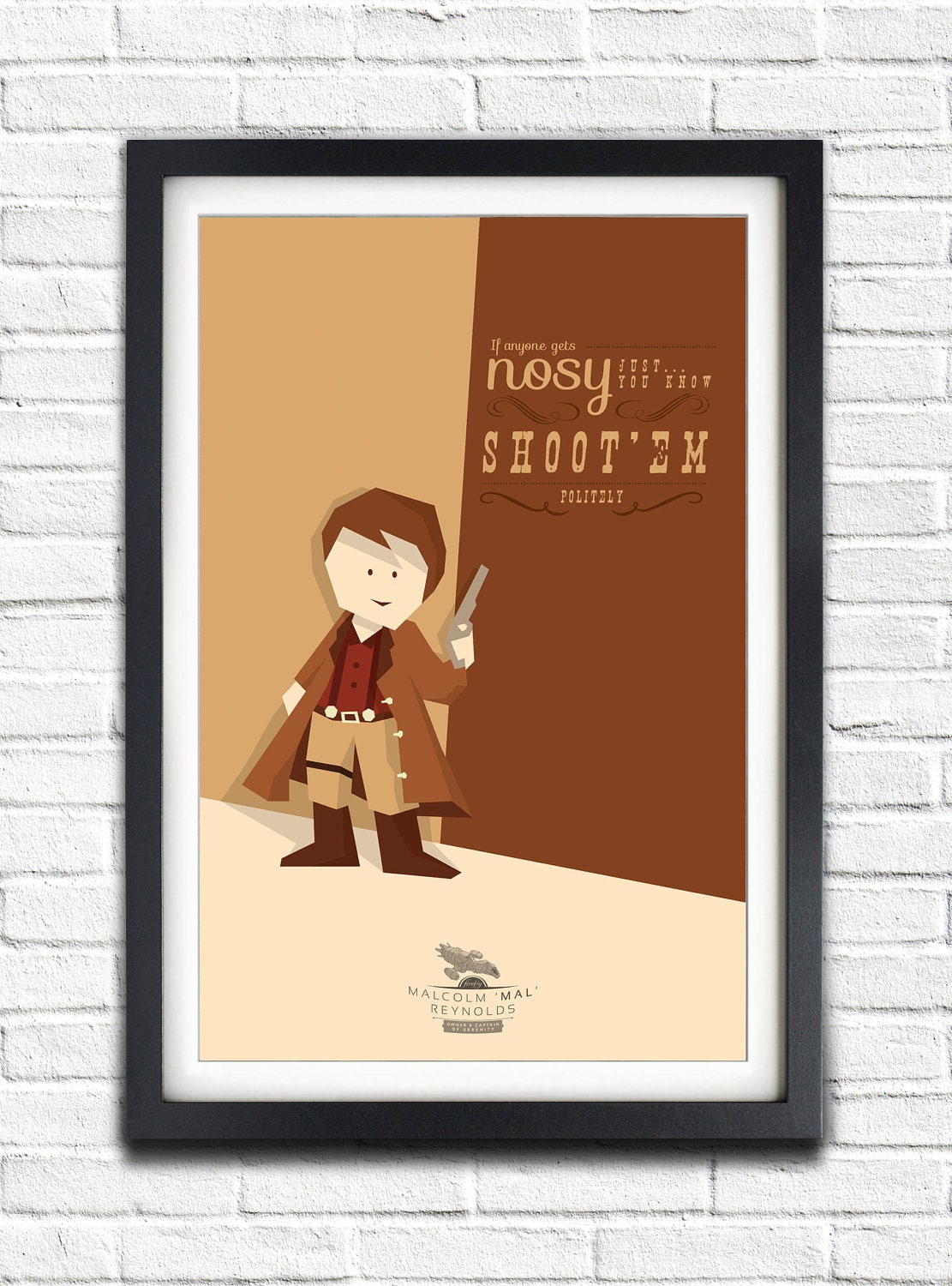 Firefly - Serenity - Malcolm Reynolds 'MAL' - Nathan Fillion - 17x11 Poster