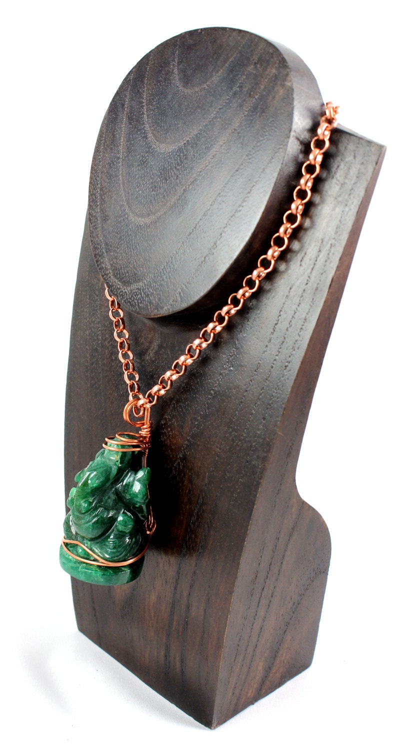 Unique Jade Ganesh Crystal Pendant "Sacred Divinity" by Joyful Earth Crystals
