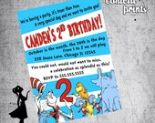 DR SEUSS Birthday Invitation Printable