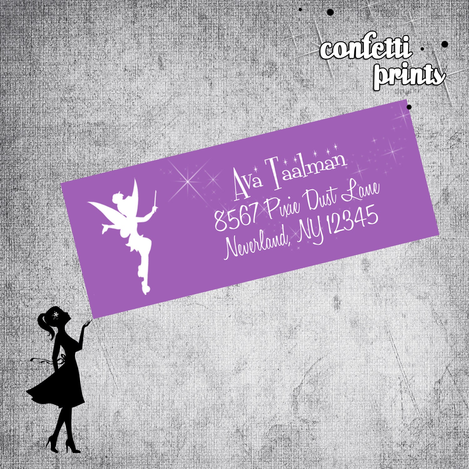 TINKERBELL Personalized Address Label Printable