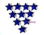 Clearance Sale: 17mm 50pcs Blue Polished Star Studs ( 5 legs ) / HIGH Quality - Fikashop