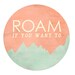 Roam If you Want To / pastel Spring modern typography Art Print / wanderlust Travel Quote / Coral peach and mint springtime