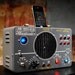 ipod iphone charging station with speaker from vintage test equipment