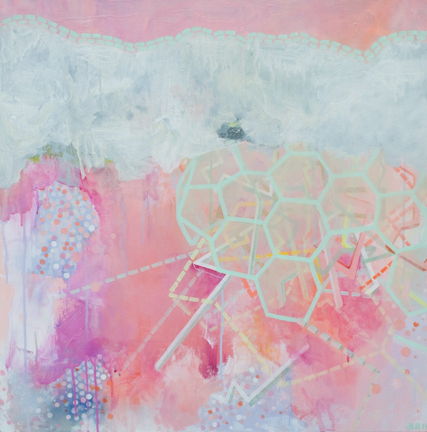 Six (2011) Original acrylic on canvas painting.