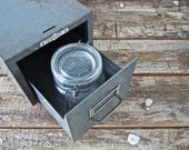 columbia steel philadelphia // industrial card catalog // drawer storage box