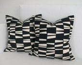 Sticks Black and Natural Pillow Covers - 14x14 - Set of 2 Decorative Throw Pillow Covers