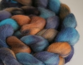 Handpainted Colonial Wool Fiber for Spinning or Felting "Mineral Springs"
