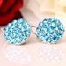 art deco blue clear crystal swarovski rhinestone tibetan silver plated earrings wedding jewelry bridal jewelry bridesmaids jewelry blue