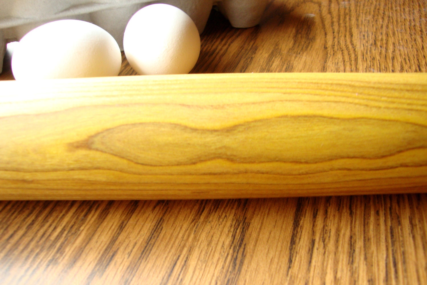 Rare wood rolling pin - red bud - naturally yellow wood
