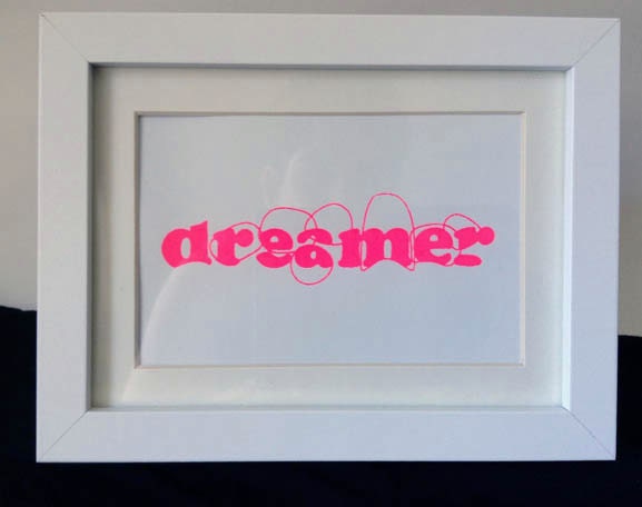 FRAMED Dreamer 5x7" screenprint