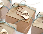 Custom Beach Wedding Favors : Seashell "Thank You" Tags from Wood