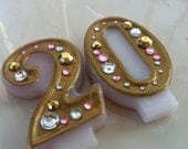 Birthday Candle - Blinged Out Number Candle - DOUBLE DIGIT - Rhinestone, glitter, blingy number candles. Sweet 16. Il_170x135