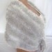 Hand knitted white silver wedding bolero
