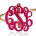 Monogram Necklace 1.6" Acrylic - Custom Made with 18k Gold Plated chain