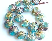 Starfish Lampwork Beads Disk Shape - 1 piece