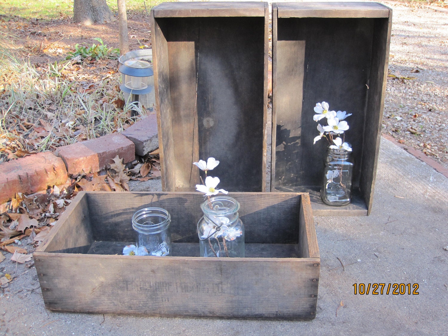 Cherry Lugs-Wood Orchard Crates-Wedding decor, Centerpiece, Candy Bar, Cupcake Stand, Store Display.