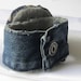 Denim Flower Cuff,  fabric Jewellery, Upcycled Accessory, Repurposed Denim Cuff
