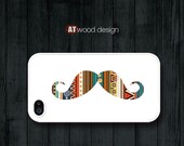 mustache case iphone case Hard case Rubber case iphone 4 case iphone 4s case New Iphone 5 case mustache graphic atwoodting design