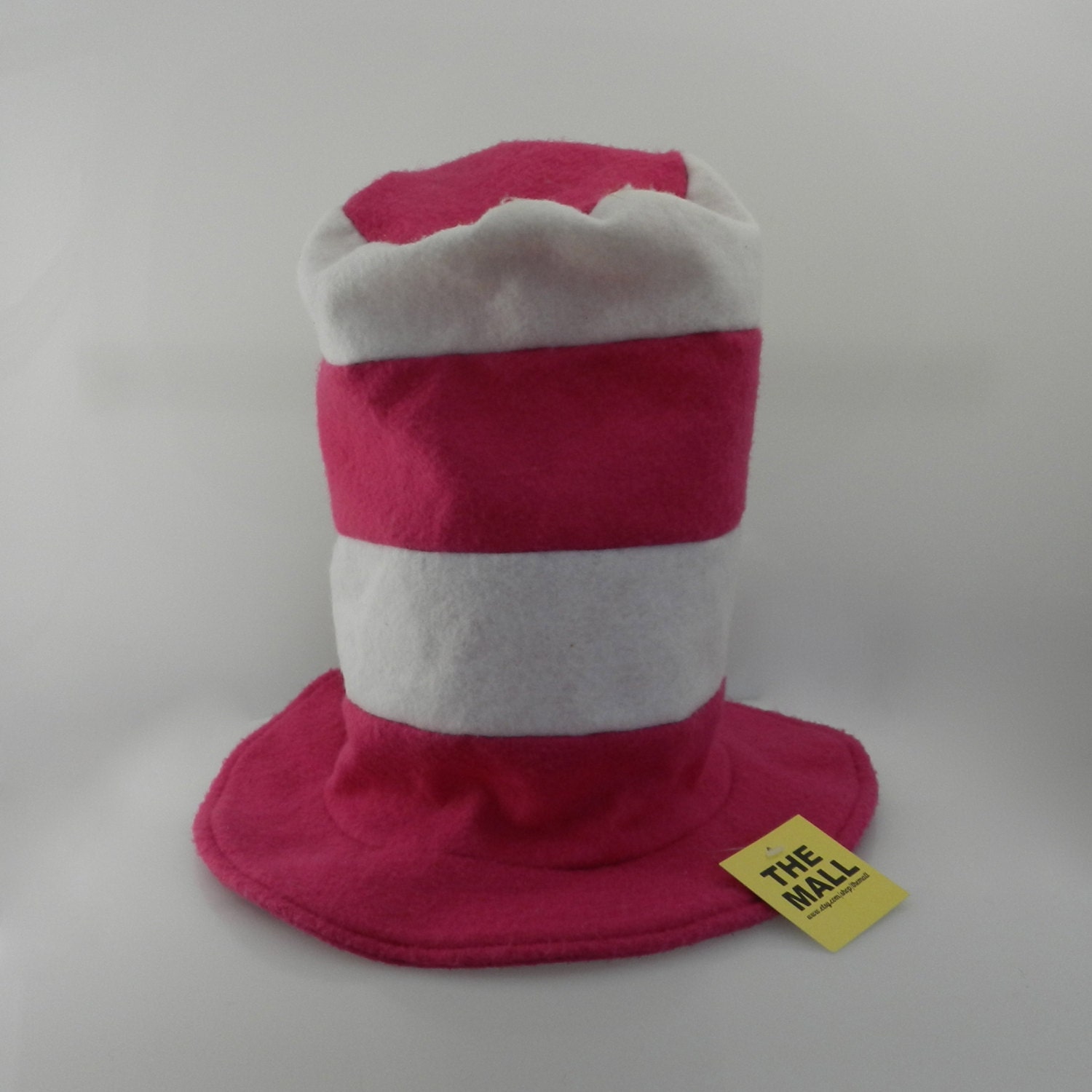 90s Dr. Seuss hat / striped stovepipe hat PINK & WHITE / Dionne Clueless
