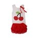 Baby Girl Clothes Outfit Cherry Tank Top and Red Lace Diaper Cover Outfit