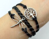 jewelry bracelet wishing tree bracelet beautiful dragonfly bracelet Best Chosen Gift-N1610