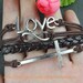 Silvery Love  Cross Bracelet Infinity Karma Bracelet Wish Bracelet  Gift -N611