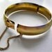 Golden Vintage Floral Design Clamper Bracelet