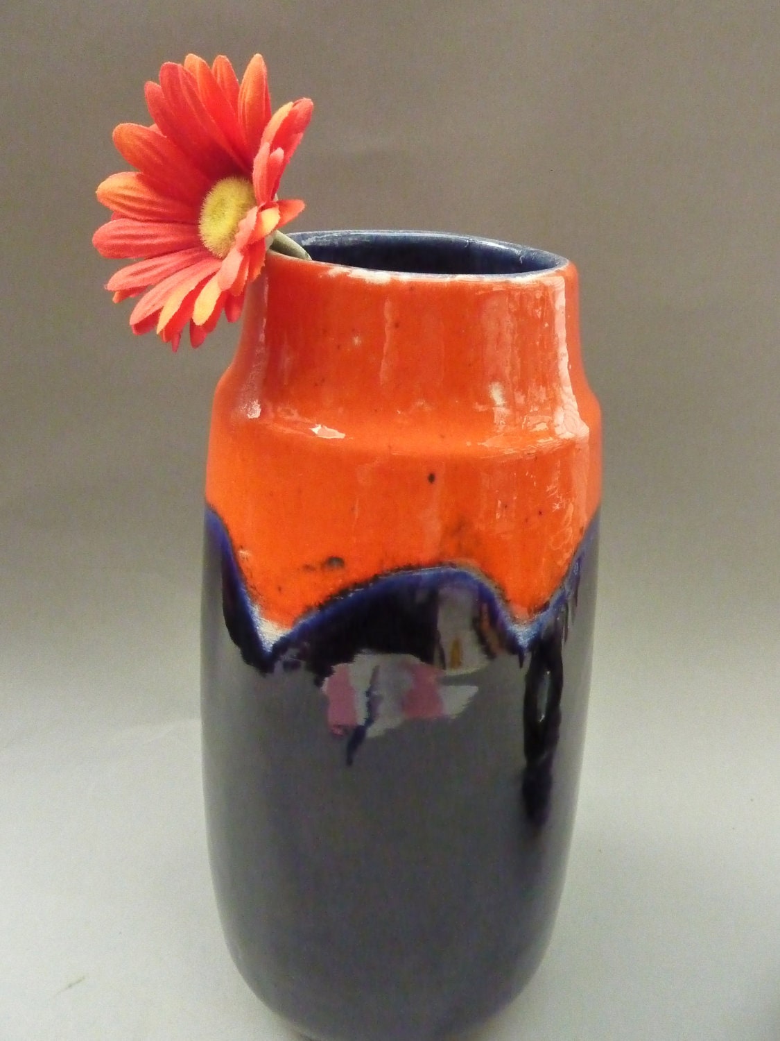Scheurich  Vase West German Pottery  60s 70s Retro Mid century Panton Fat Lava