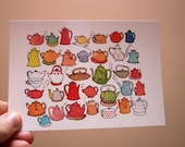 Teapots -  Postcard