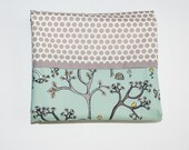 sleepy possum with dots organic cotton & bamboo fleece baby blanket