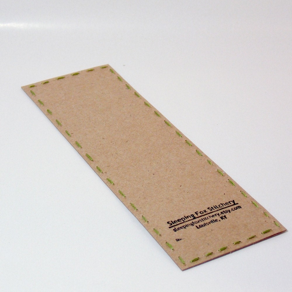 Sleeping Fox Bookmark Hand Embroidered Kraft Paper Books Orange White