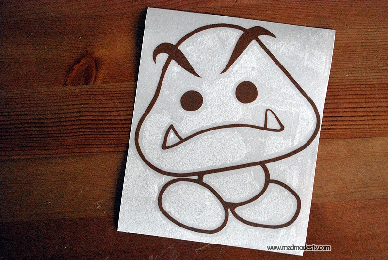 Nintendo Goomba art vinyl sticker