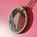Little bird pendant. White stoneware necklace.
