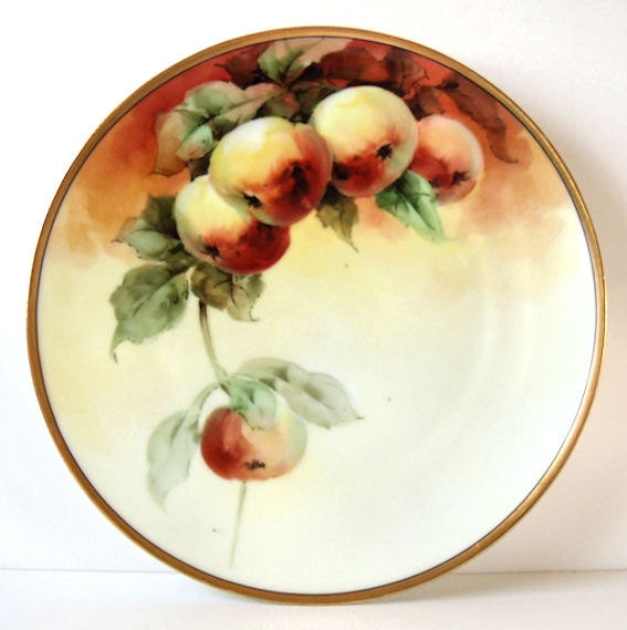Antique F R Cross China Studios Hand Painted Plate Thomas Sevres Bavaria Porcelain