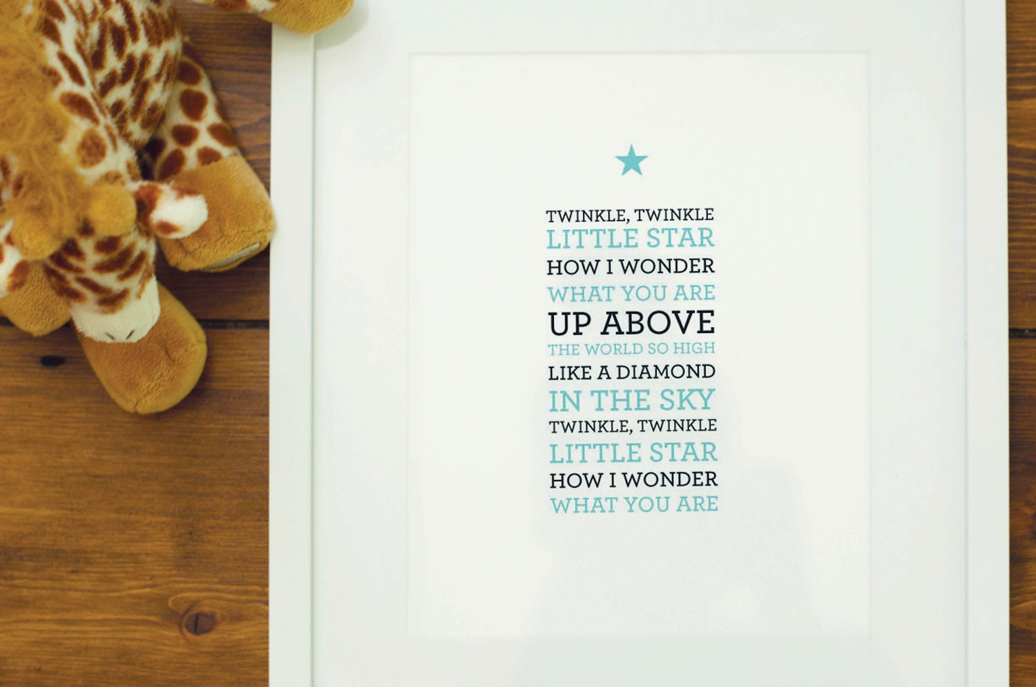 Modern Print, Lullaby Twinkle, Twinkle Little Star