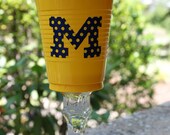 University of Michigan Yellow Solo Cup Wine Glass