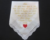 Personalized Wedding Handkerchief for your Mom with a free gift box ...... Lacy