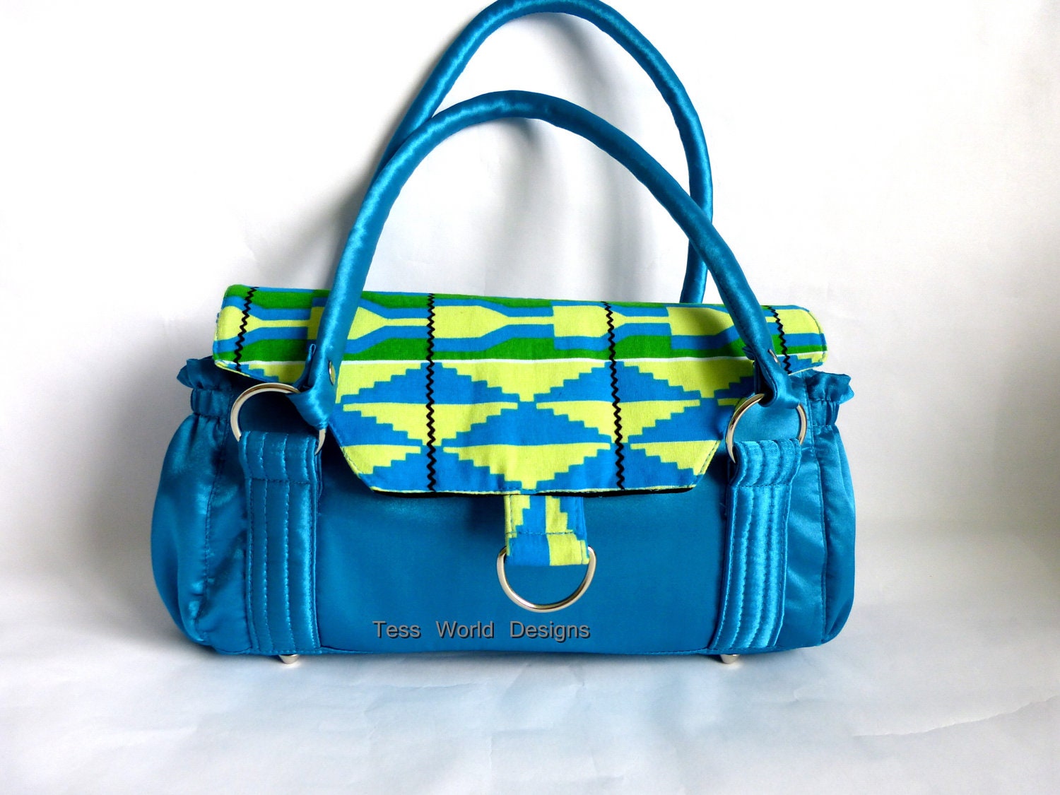 ChrisW Designs Pattern Fabric Handbag, Tote, Fabric  Purse, African Kente cloth, Purse.