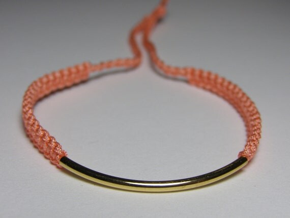 Gold bar bracelet