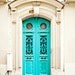 Blue Door in Paris, France - 8x10 Art Photography Print, Travel, French - Turquoise, Color Pop, Neon, Fluo, Bright, Architecture, Parisian