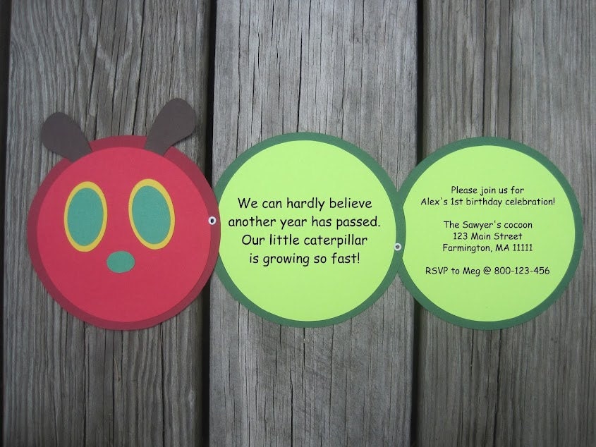 The Very Hungry Caterpillar Invitations Set of 8