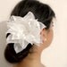 wedding hair flower, wedding accessory, bridal hair accessories, wedding accessory, tulle organza flower, lotus flower, for the bride, 2012,