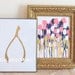 Art Print Framed 24K Gold Stylish Wishbone Print Original Painting