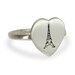 I Love Paris Eiffel Tower Sterling Silver Ring